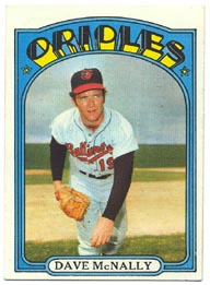 1972 Topps Baseball Cards      490     Dave McNally